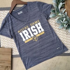 Under Armour Semi-Fitted Norte Dame Irish Grey Top